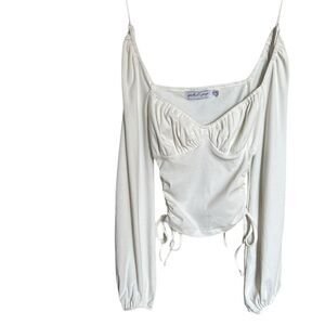 Petal + Pup Long Sleeve White Blouse Size 4